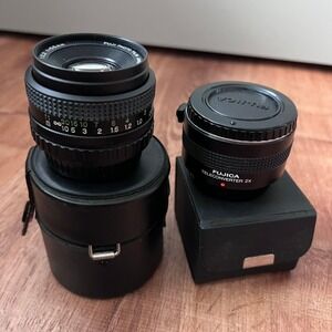Fujifilm X-Fujinon 55mm f1.2 Lens with Teleconverter and Case Made in Japan
